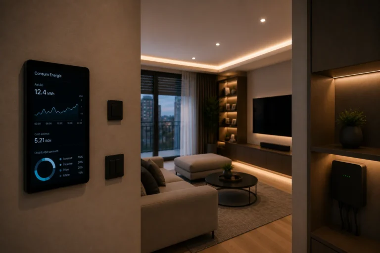 Monitorizarea consumului de energie electrică într-un apartament prin sistem Smart Home.